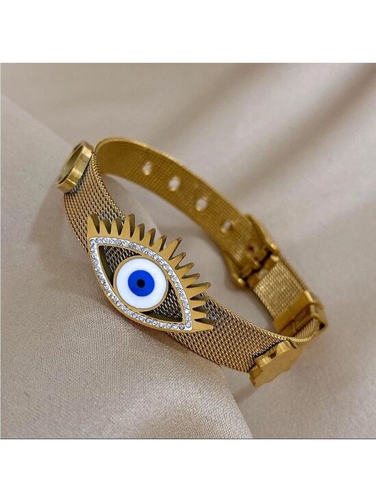 Source Unknown Jewelry - Gold Evil Eye Bracelet